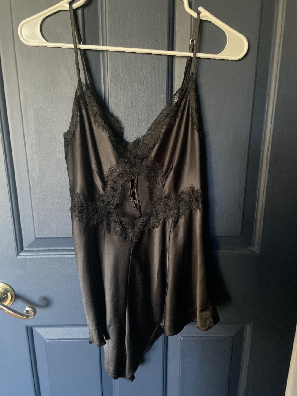Victoria’s Secret Lace Romper in Black Lace, Medium
